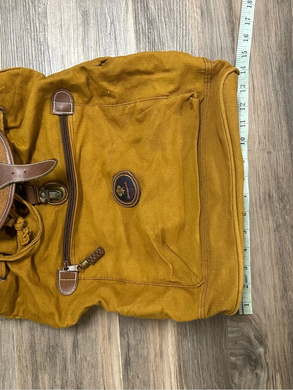 Vintage Jordache Mustard Yellow Backpack